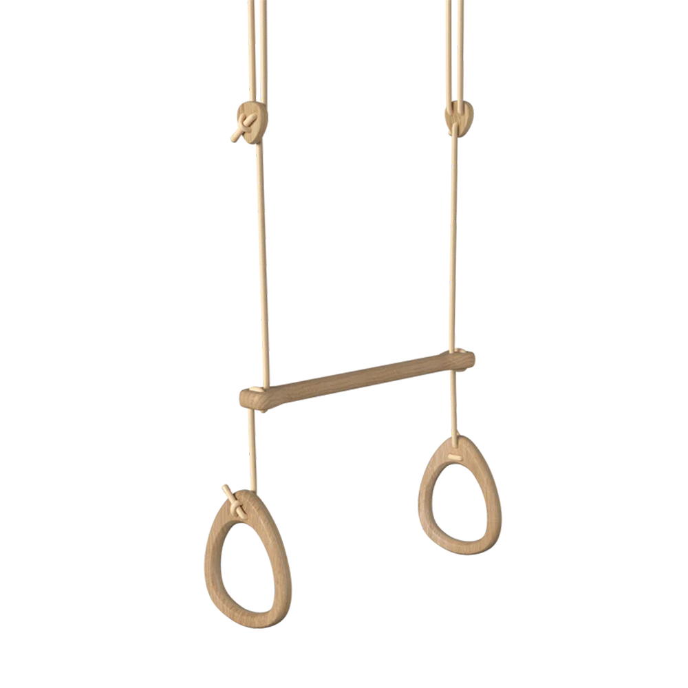 Lillagunga  Trapez mit Turnringen &#39;Acrobat&#39;  Oak Beige