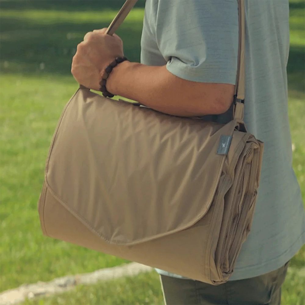 Little Unicorn  Picknickdecke Extra Big  &#39;Buffalo Check&#39; Beige