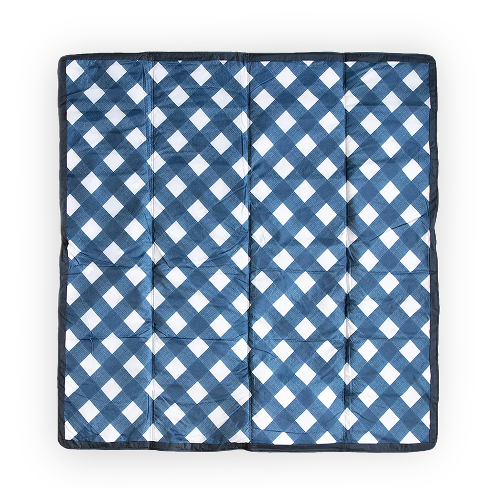 Little Unicorn  Picknickdecke  Navy Plaid