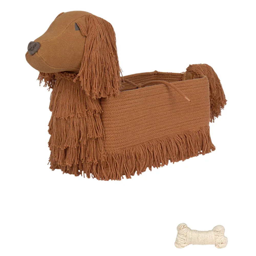 Lorena Canals Aufbewahrungskorb &#39;Dog Poppy&#39; Toffee