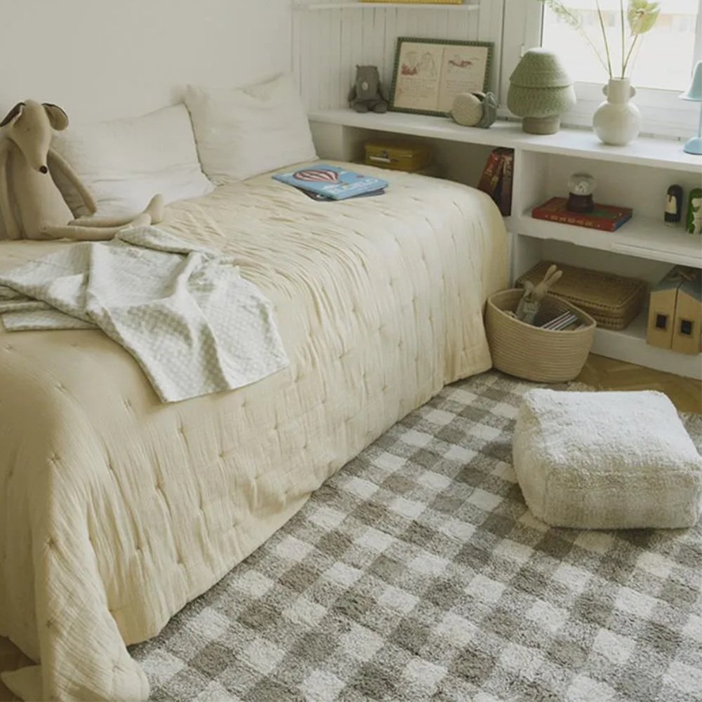 Lorena Canals Pouf 'Vichy' Ivory