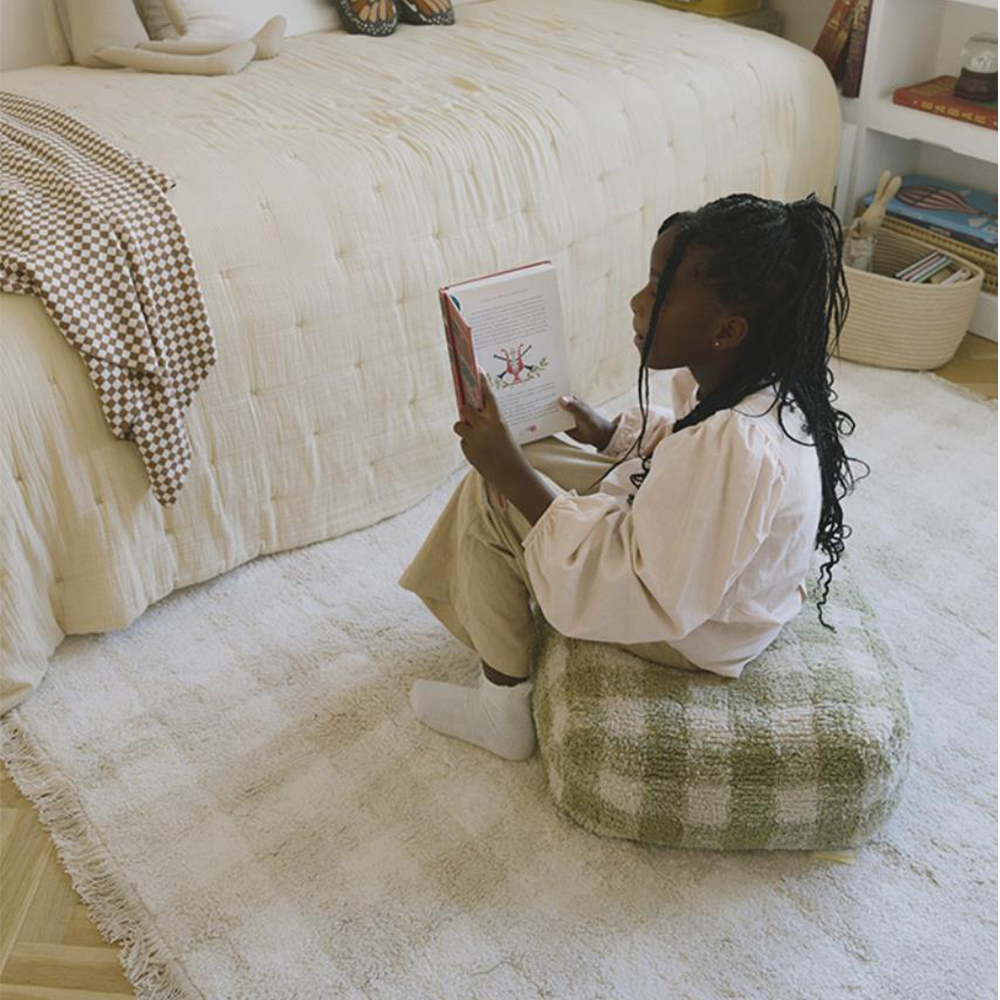 Lorena Canals Pouf 'Vichy' Matcha