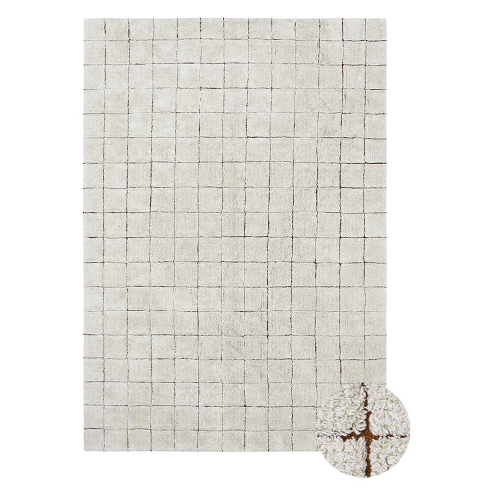 Lorena Canals waschbarer Baumwollteppich 'Mosaic' Natural