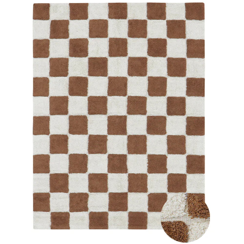 Lorena Canals waschbarer Baumwollteppich 'Kitchen Tiles' Toffee