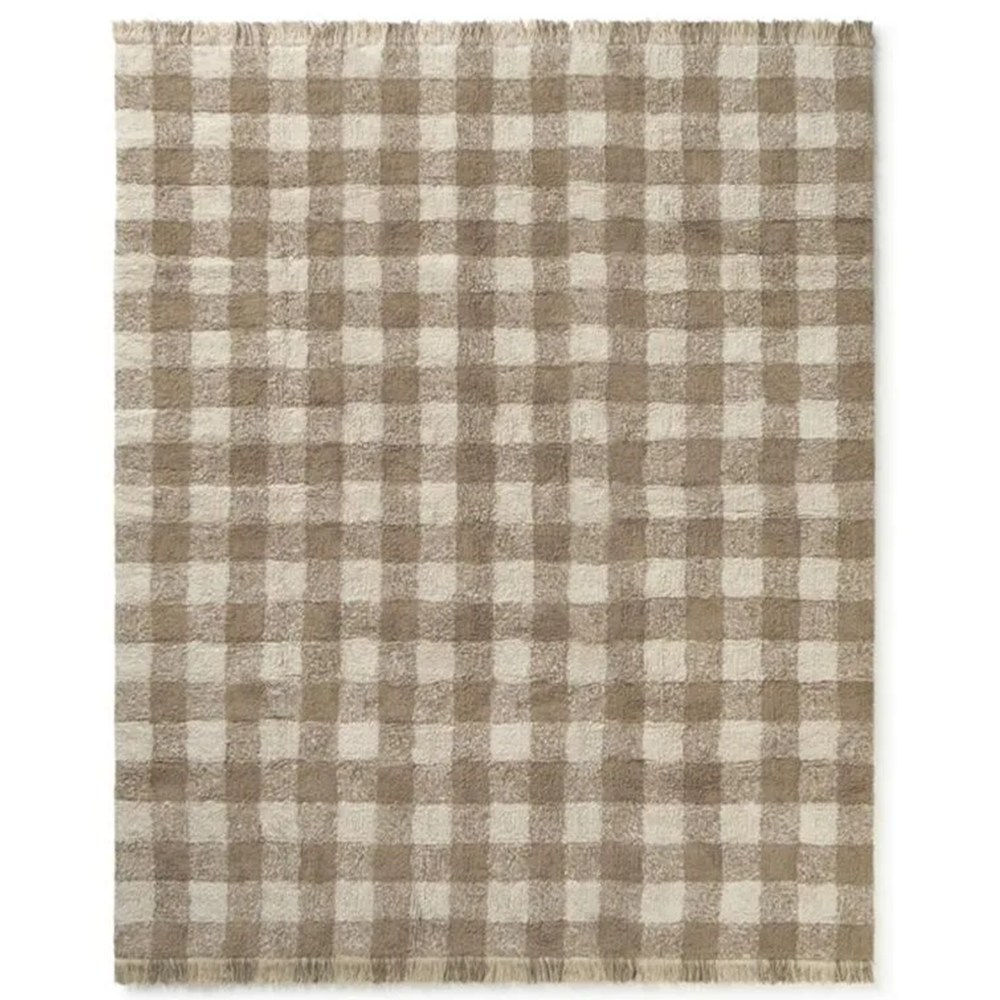 Lorena Canals waschbarer Baumwollteppich 'Vichy' Maron