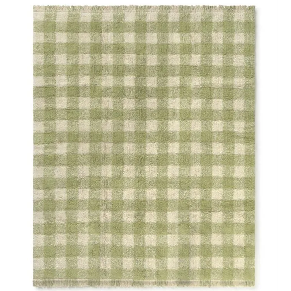 Lorena Canals waschbarer Baumwollteppich 'Vichy' Matcha