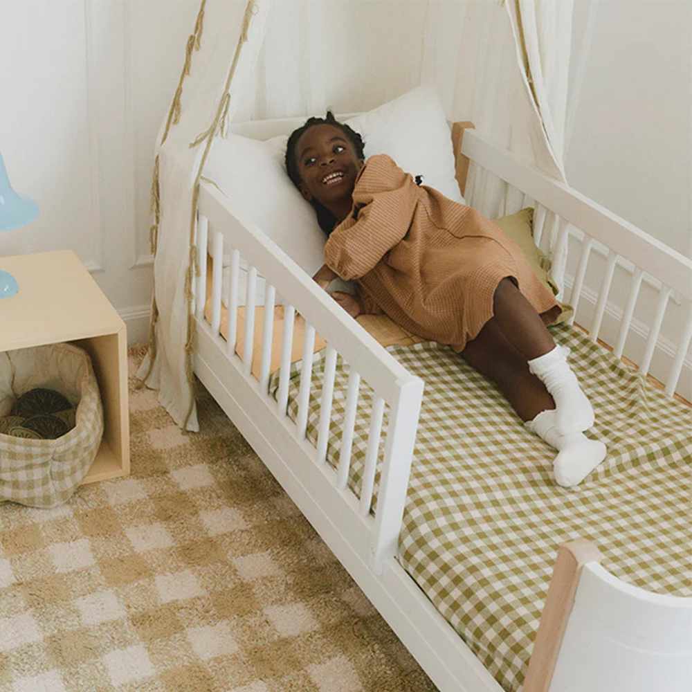 Lorena Canals waschbarer Baumwollteppich 'Vichy' Matcha