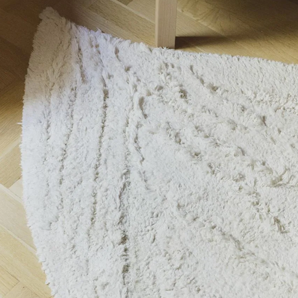 Lorena Canals waschbarer Baumwollteppich 'Swan' Ivory