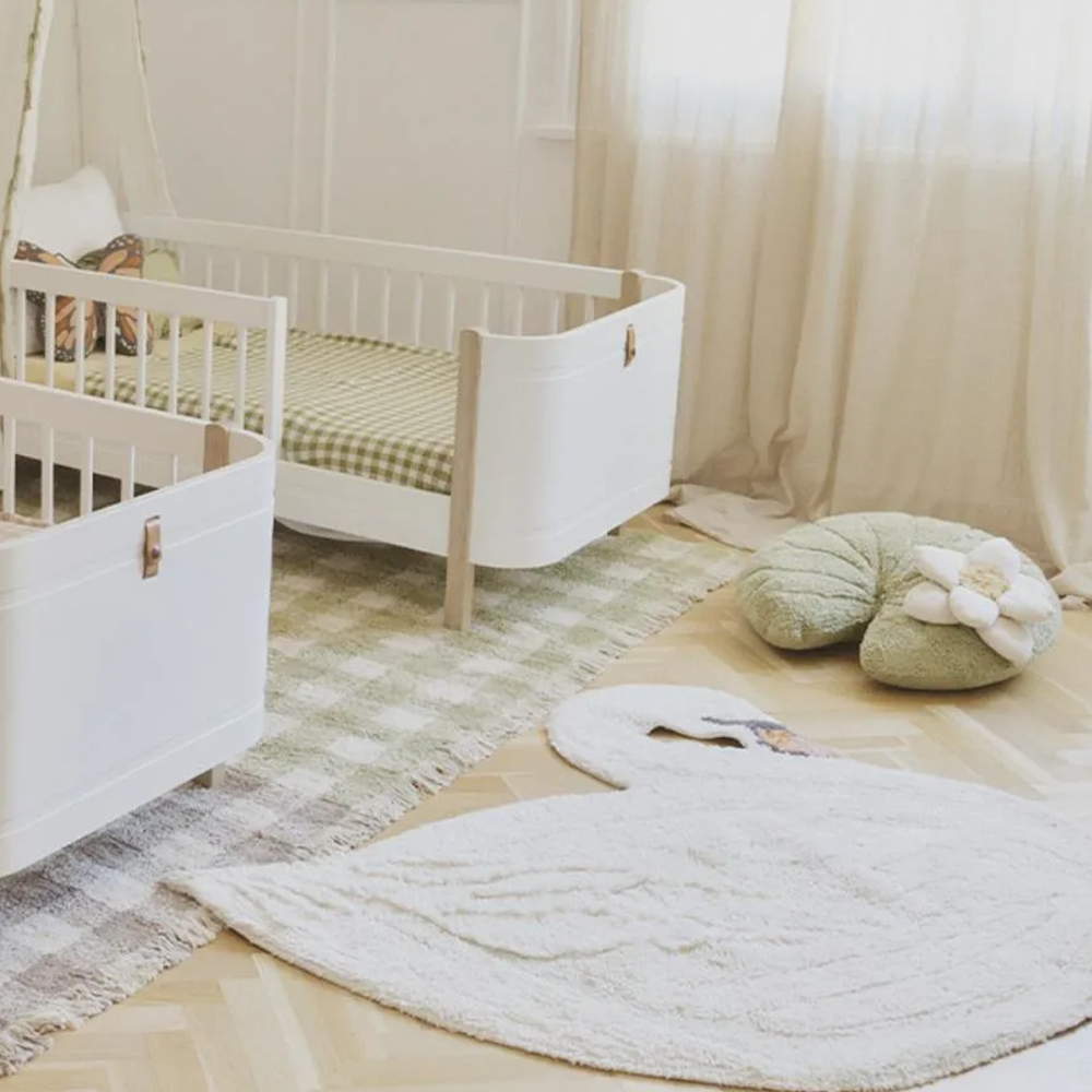 Lorena Canals waschbarer Baumwollteppich 'Swan' Ivory