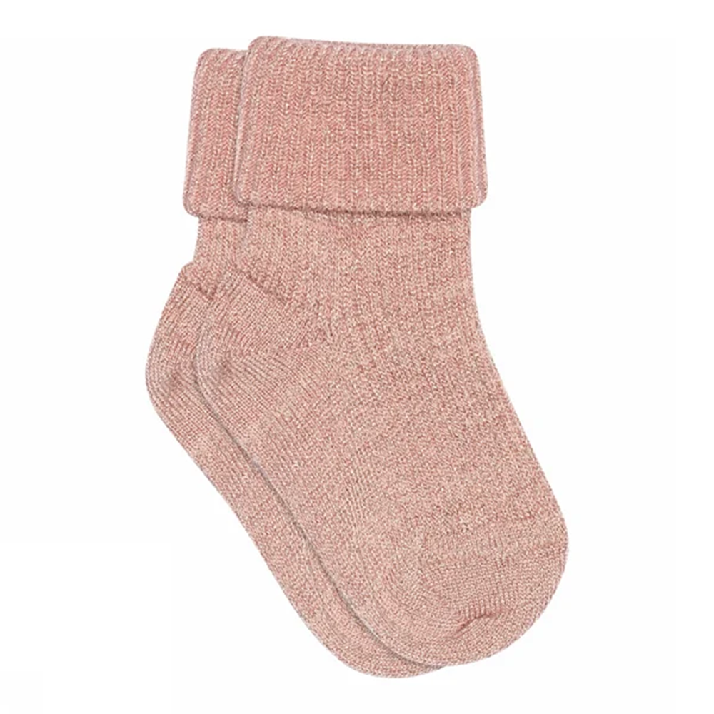 MP Denmark Glitzersocken aus Bambus 'Ida' Silver Pink