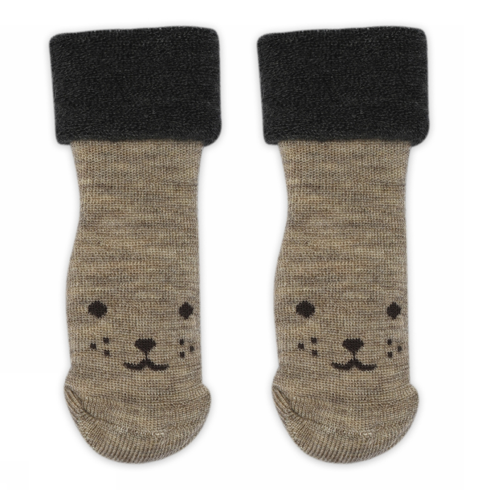 MP Denmark Baby Socks 'Arven' Light Brown Melange