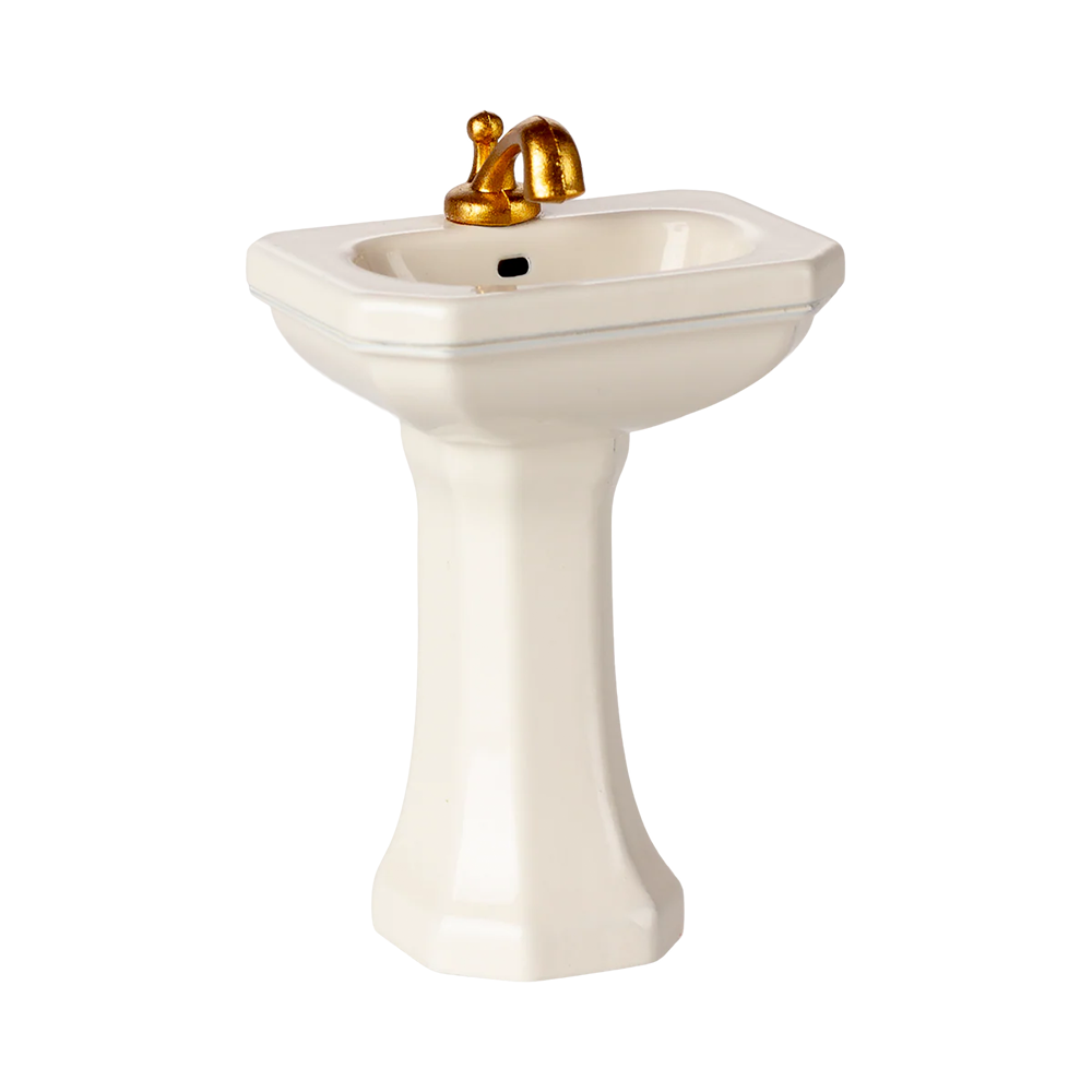 Maileg  Badezimmer-Waschbecken &#39;Maus&#39; Off White