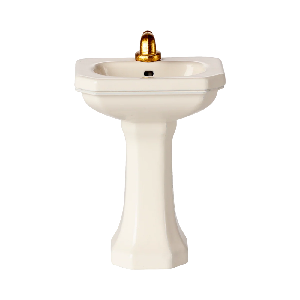 Maileg  Badezimmer-Waschbecken &#39;Maus&#39; Off White
