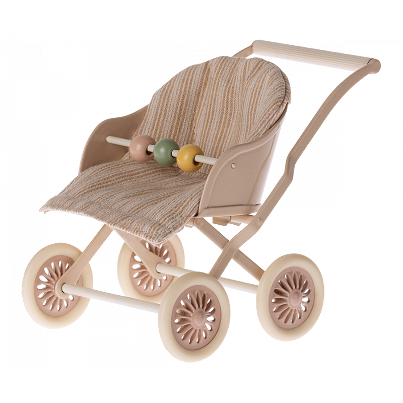 Kinderwagen in Rosa für Baby Spielmäuse von Maileg. 