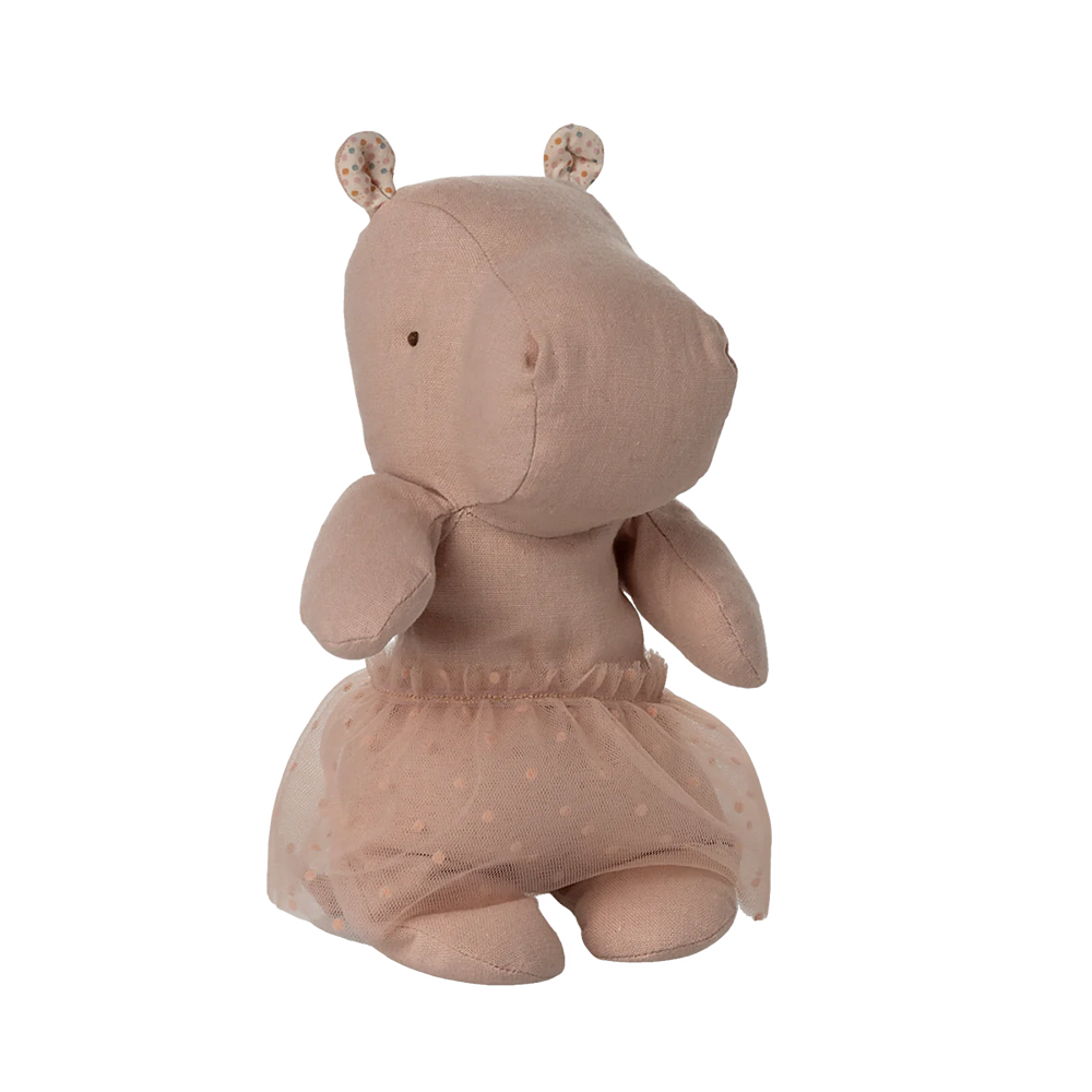 Maileg Safari Friends &#39;Hippo mit Rock&#39; Klein Soft Rose