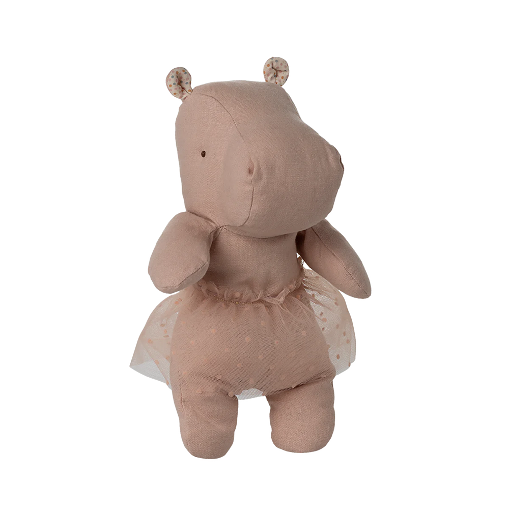 Maileg Safari Friends &#39;Hippo mit Rock&#39; Klein Soft Rose