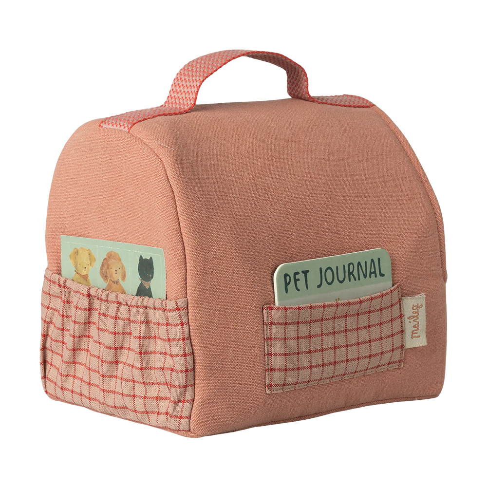 Maileg Sac de transport pour animaux de compagnie Corail