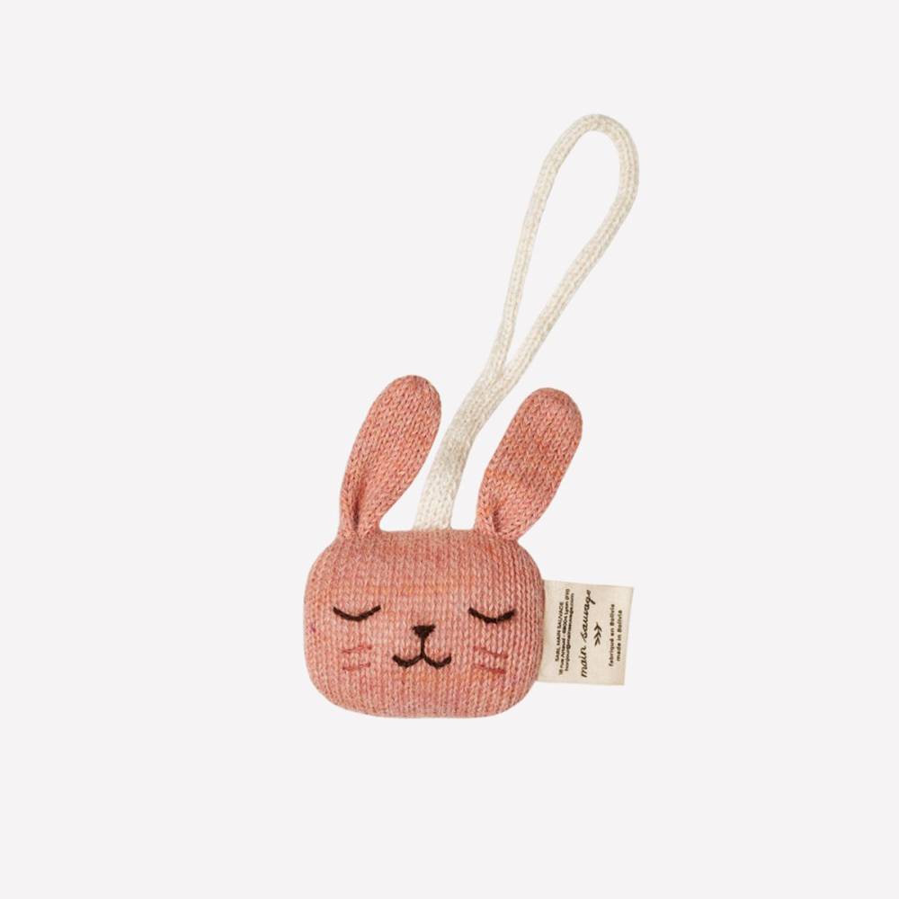 Main Sauvage Suspendre pour arche d'éveil/Baby Gym 'Lapin' Rose