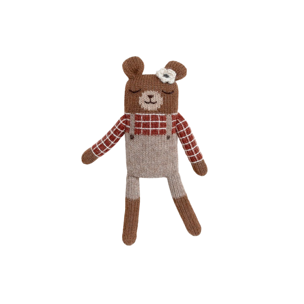 Main Sauvage  Strickkuscheltier &#39;Teddy&#39; Sienna Plaid Shirt
