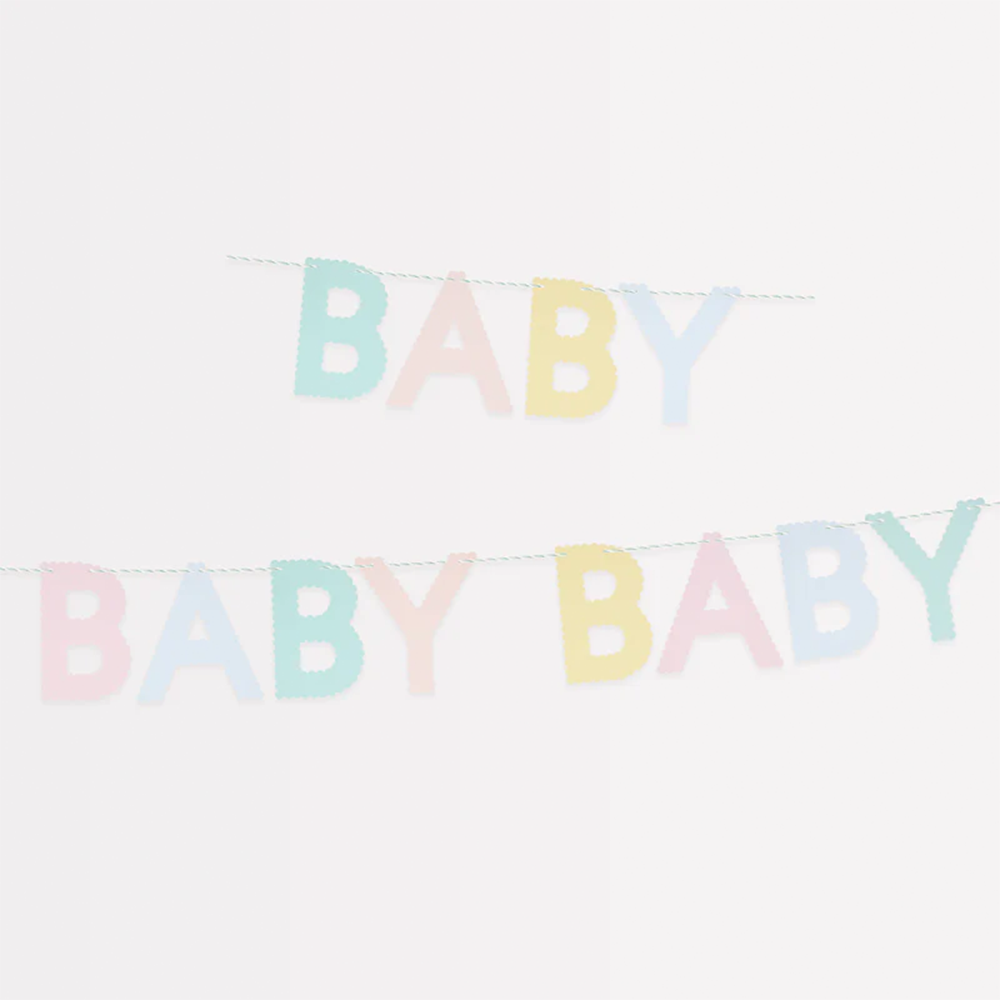 Meri Meri Party Wimpelkette 'Baby' Scallop - Online MY SNOWFLAKE