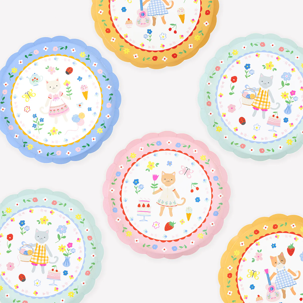 Assiettes de fête Meri Meri Kitten Club