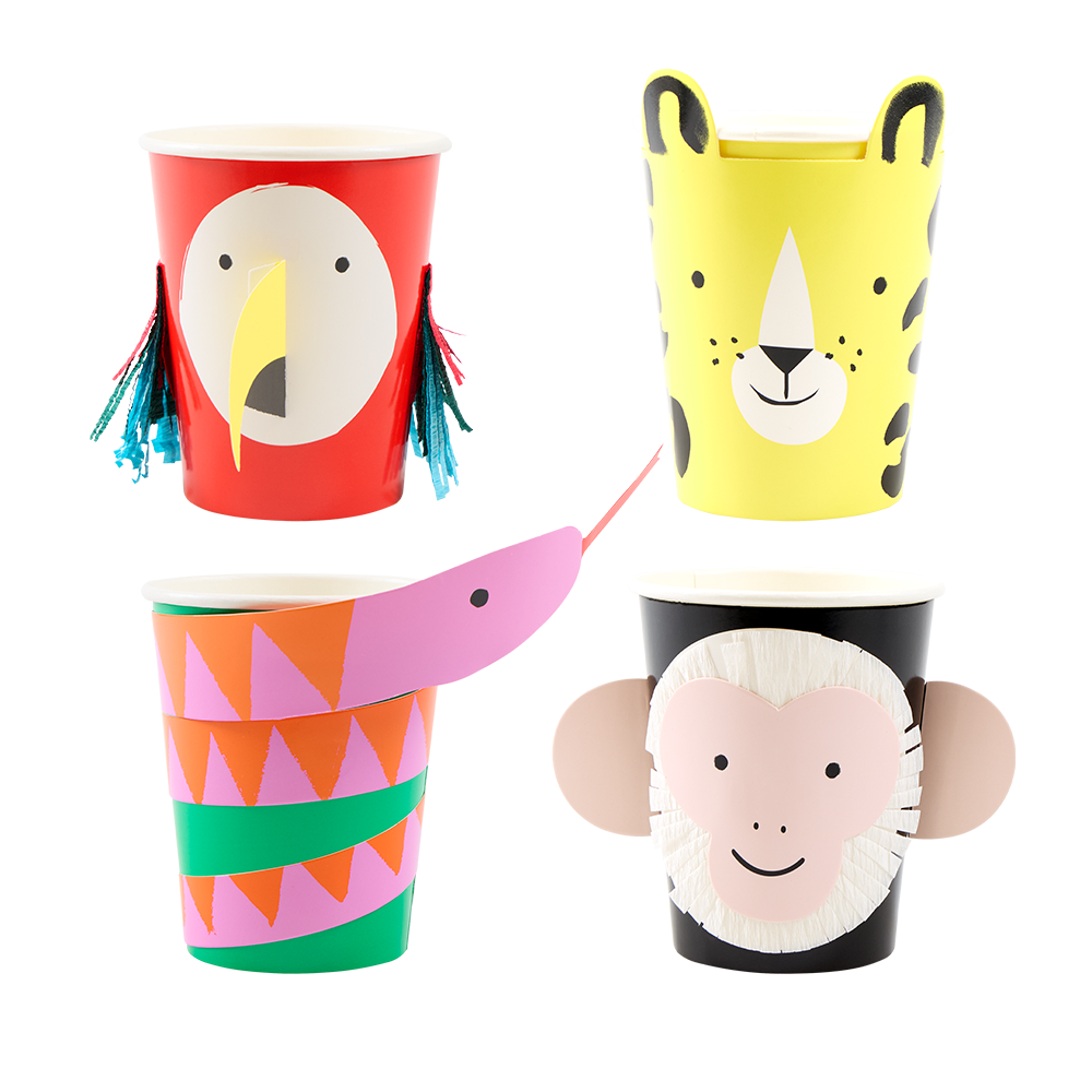 Meri Meri Partybecher Jungle Jamboree - Online MY SNOWFLAKE