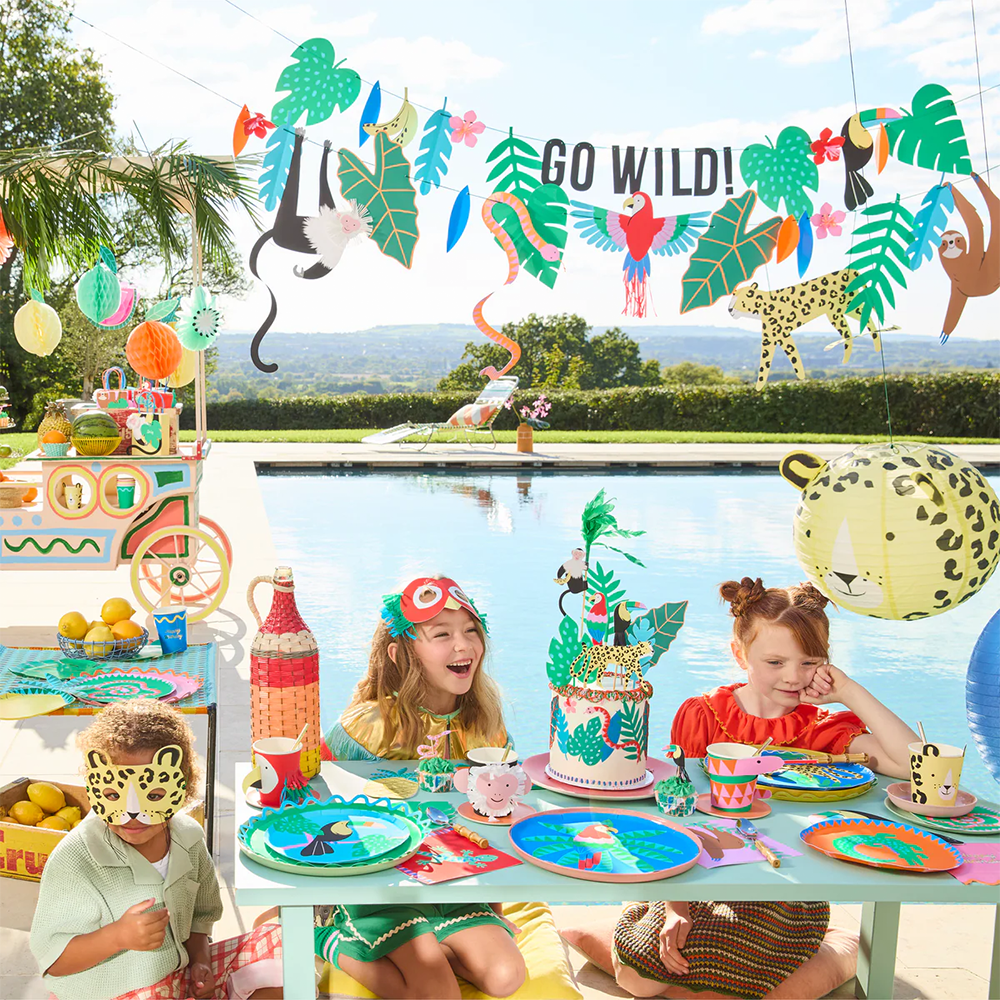 Meri Meri Party Masks, Set of 8, Jungle Jamboree