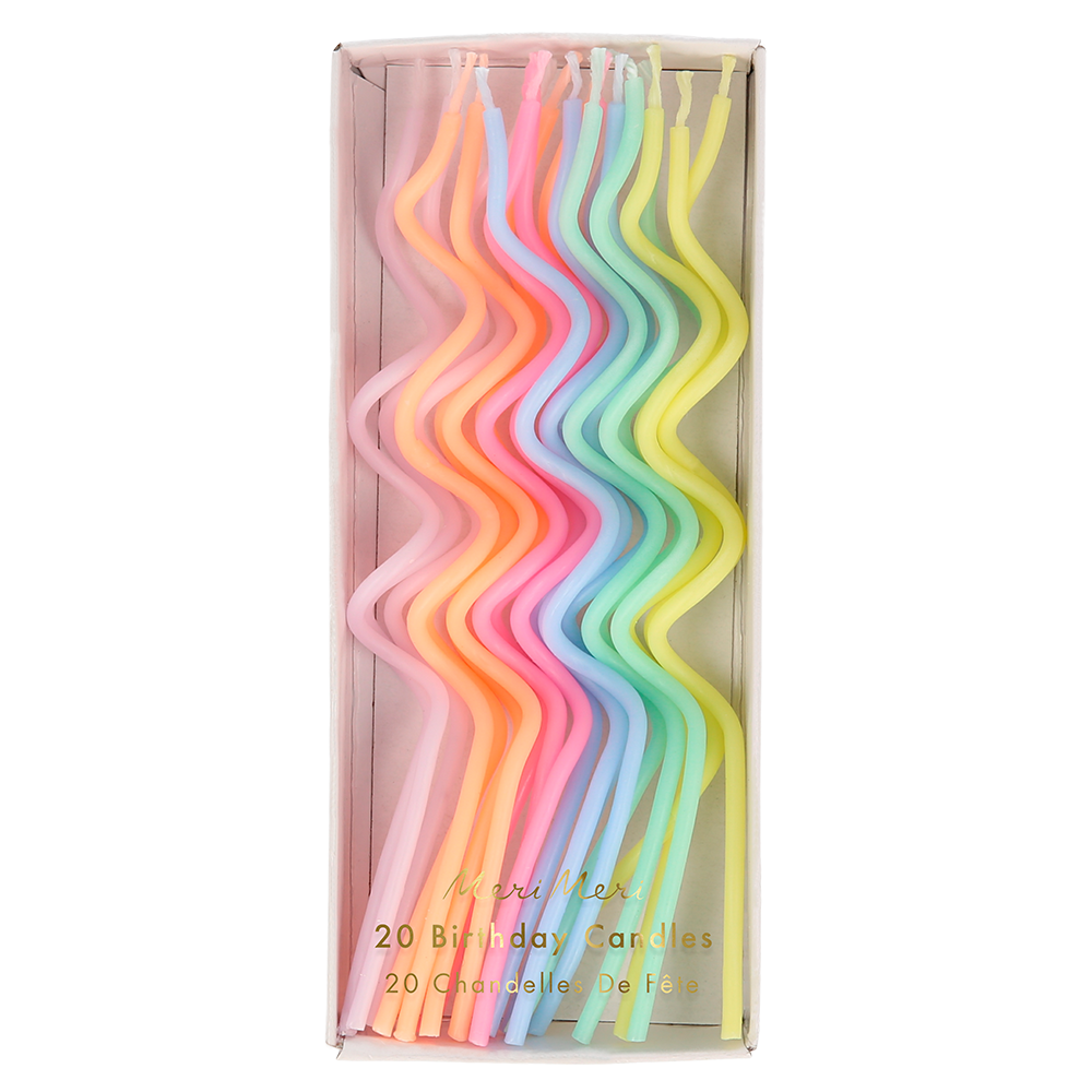 Meri Meri Bougies Gâteau Pastel Swirly
