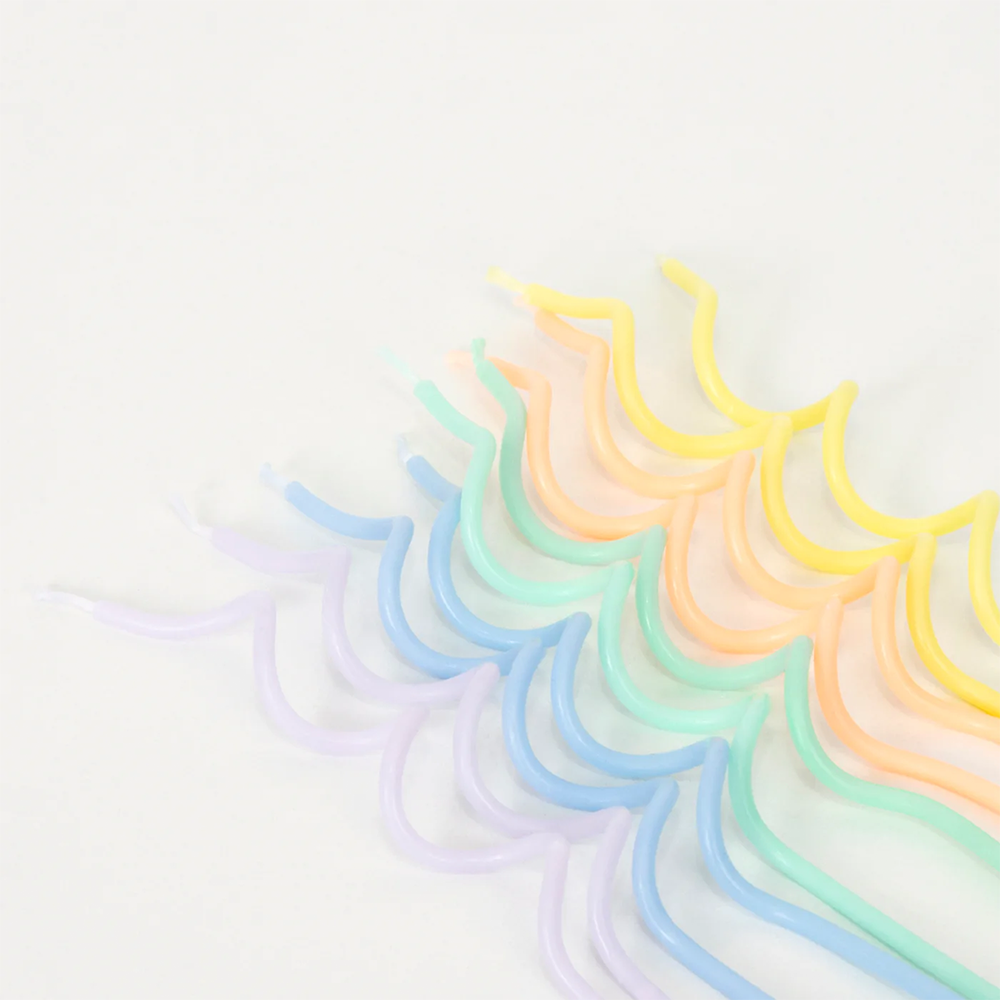 Meri Meri Bougies Gâteau Pastel Swirly