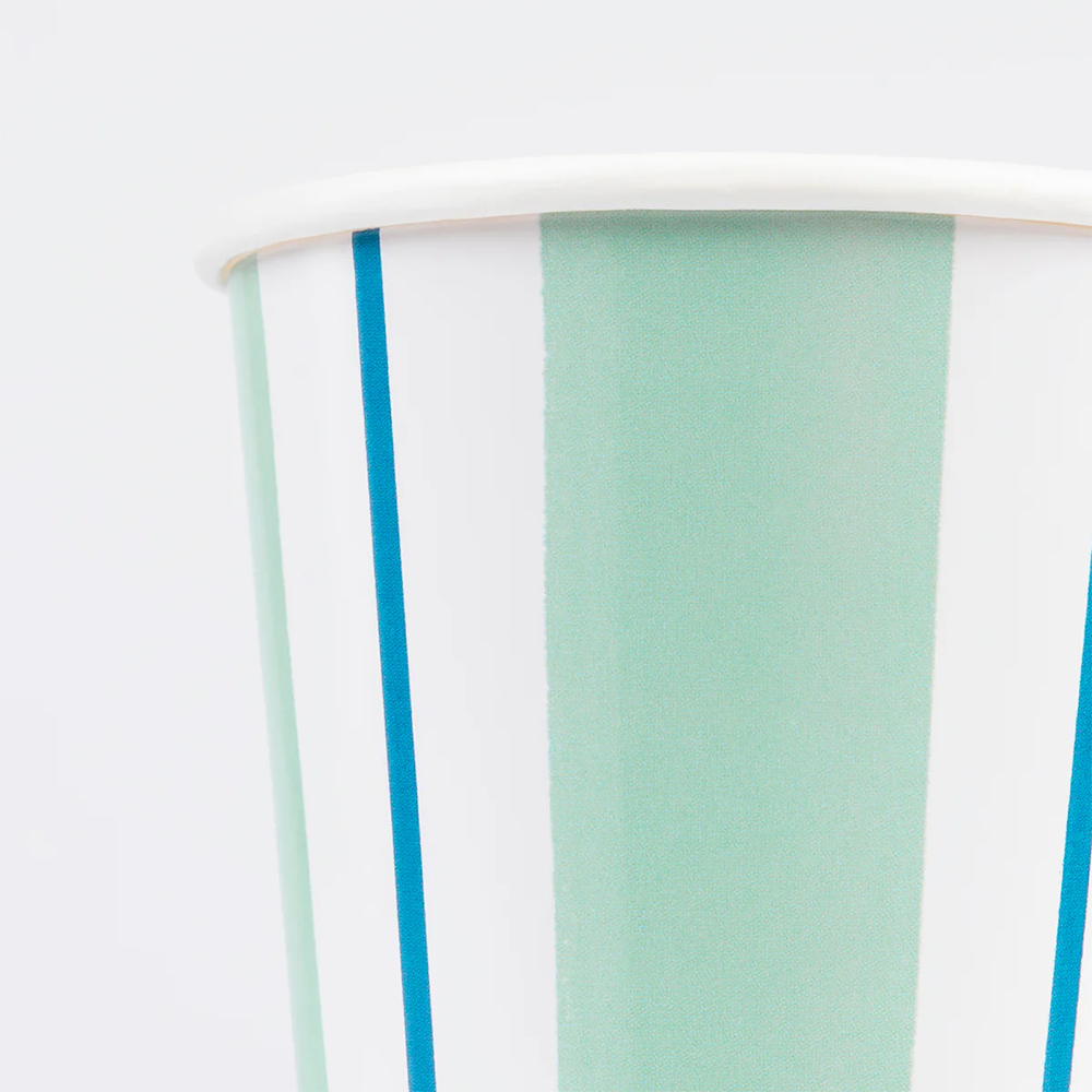 Meri Meri Partybecher Preppy Stripes