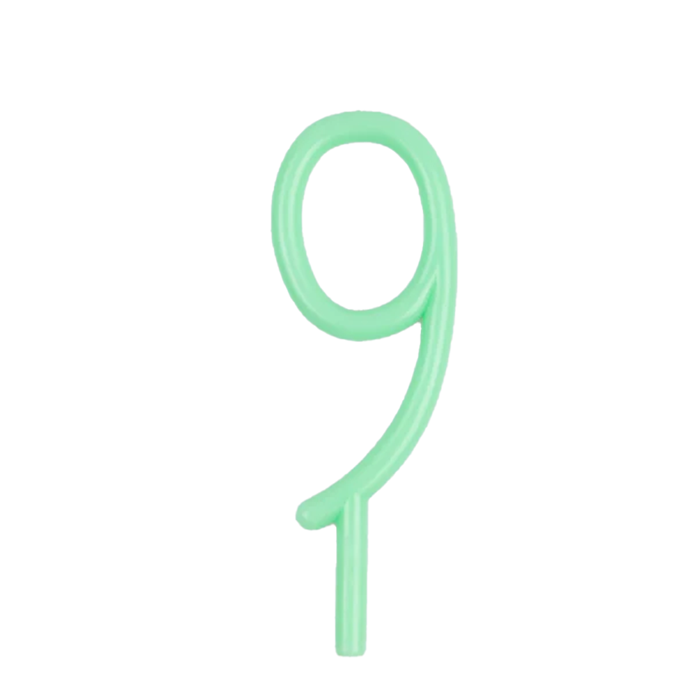 Meri Meri Schlanke Zahlenkerze Nummer 9