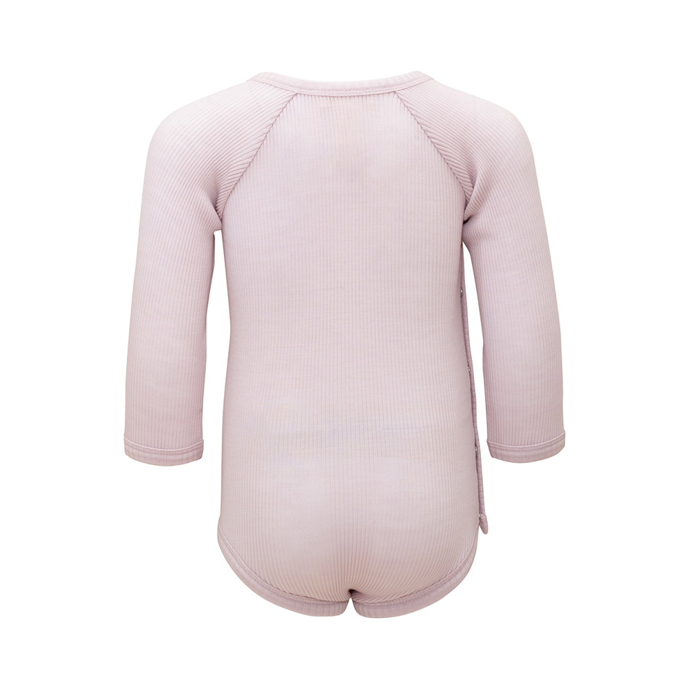 Minimalisma  Wickelbody Langarm aus Merinowolle 'Ask' Peony