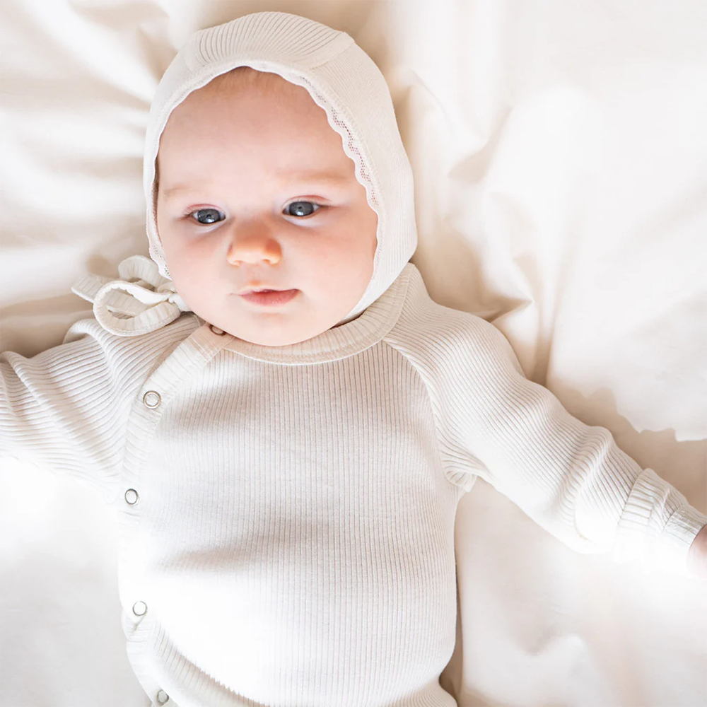 Minimalisma Baby Hat Silk/Cotton 'Beau' Cream
