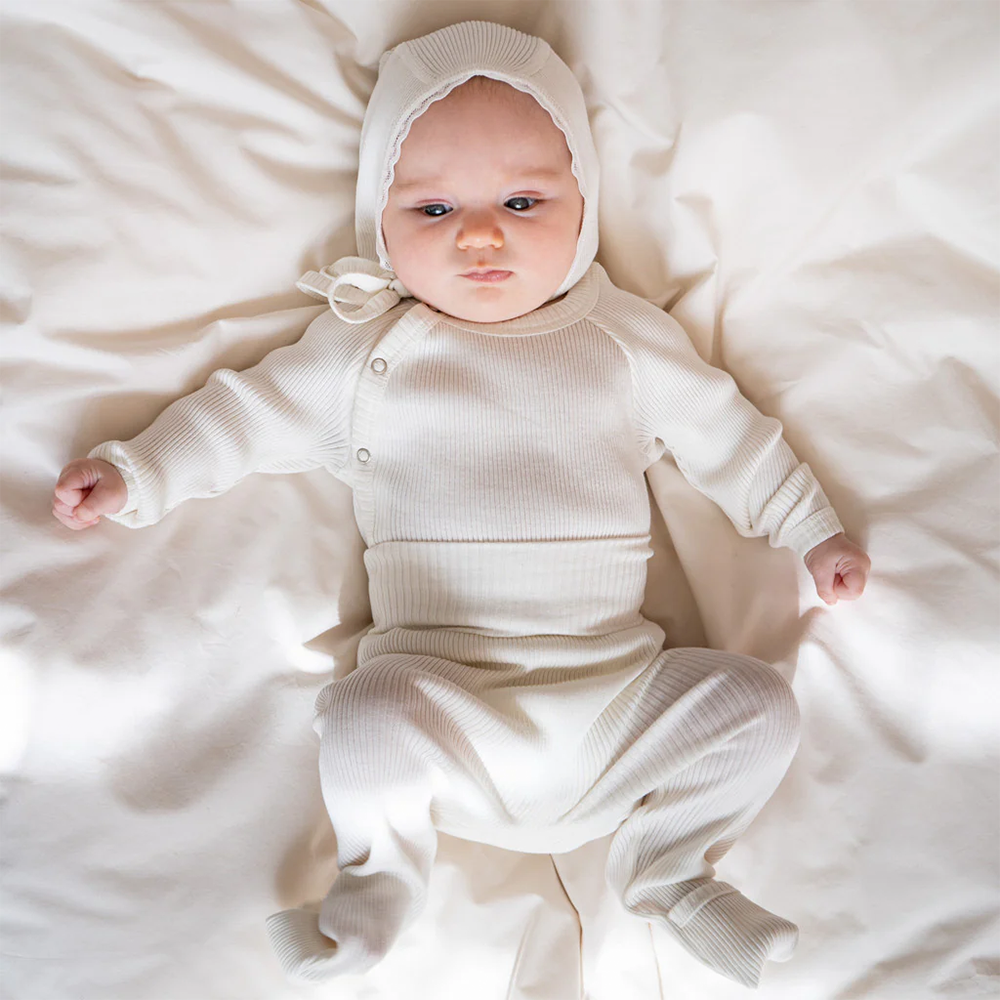 Minimalisma Baby Hat Silk/Cotton 'Beau' Cream
