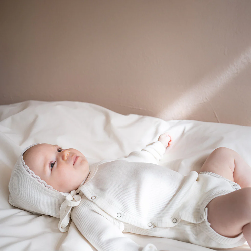 Minimalisma Baby Hat Silk/Cotton 'Beau' Cream