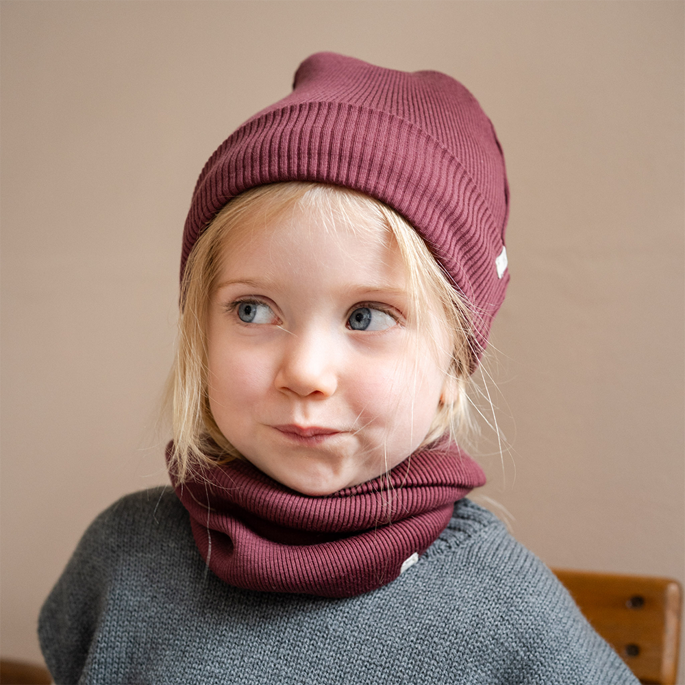 Minimalisma Mütze aus Merinwolle 'Andersen' Bordeaux