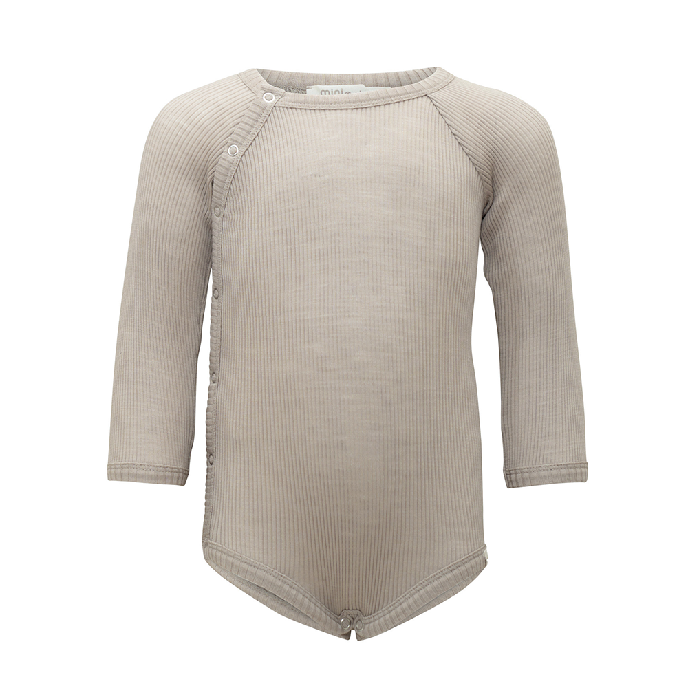 Minimalisma  Wickelbody Langarm aus Merinowolle 'Ask' Hemp