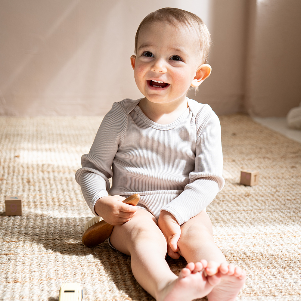 Minimalisma  Body Langarm aus Seide/Baumwolle 'Bono' Ecru