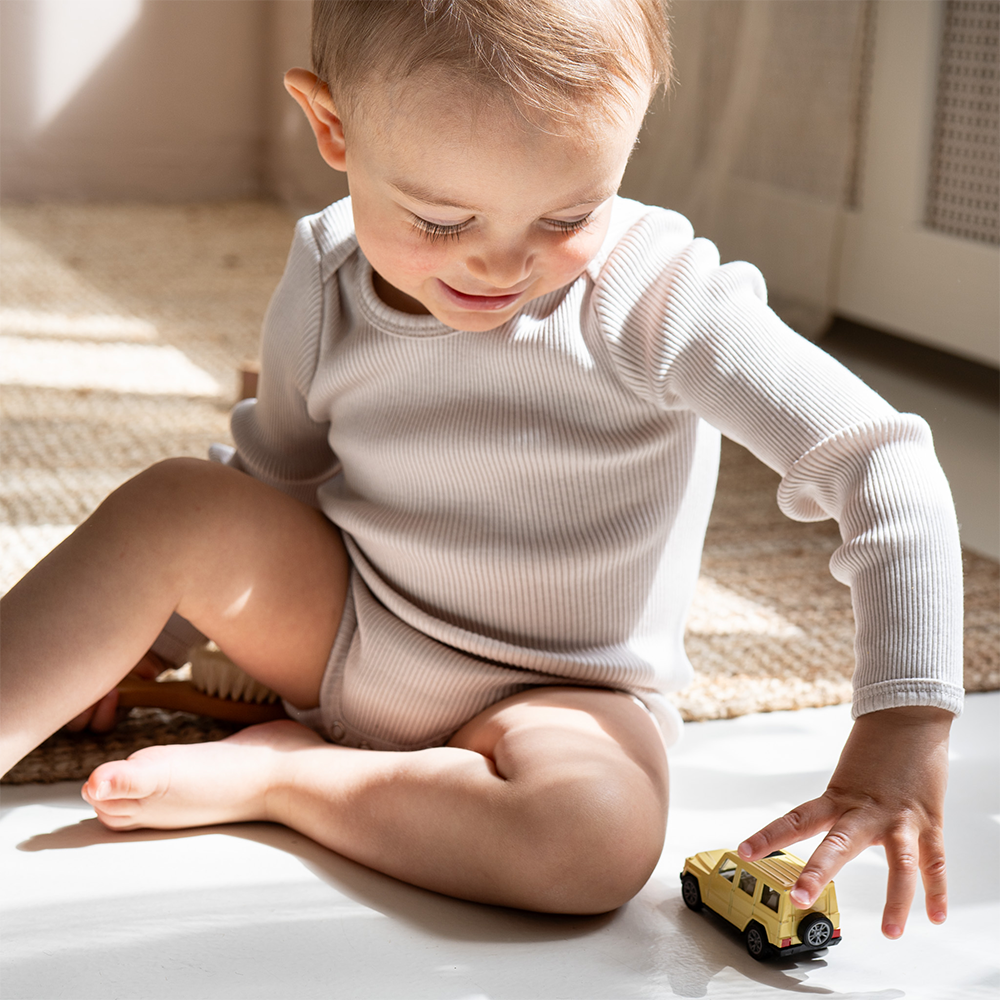 Minimalisma  Body Langarm aus Seide/Baumwolle 'Bono' Ecru