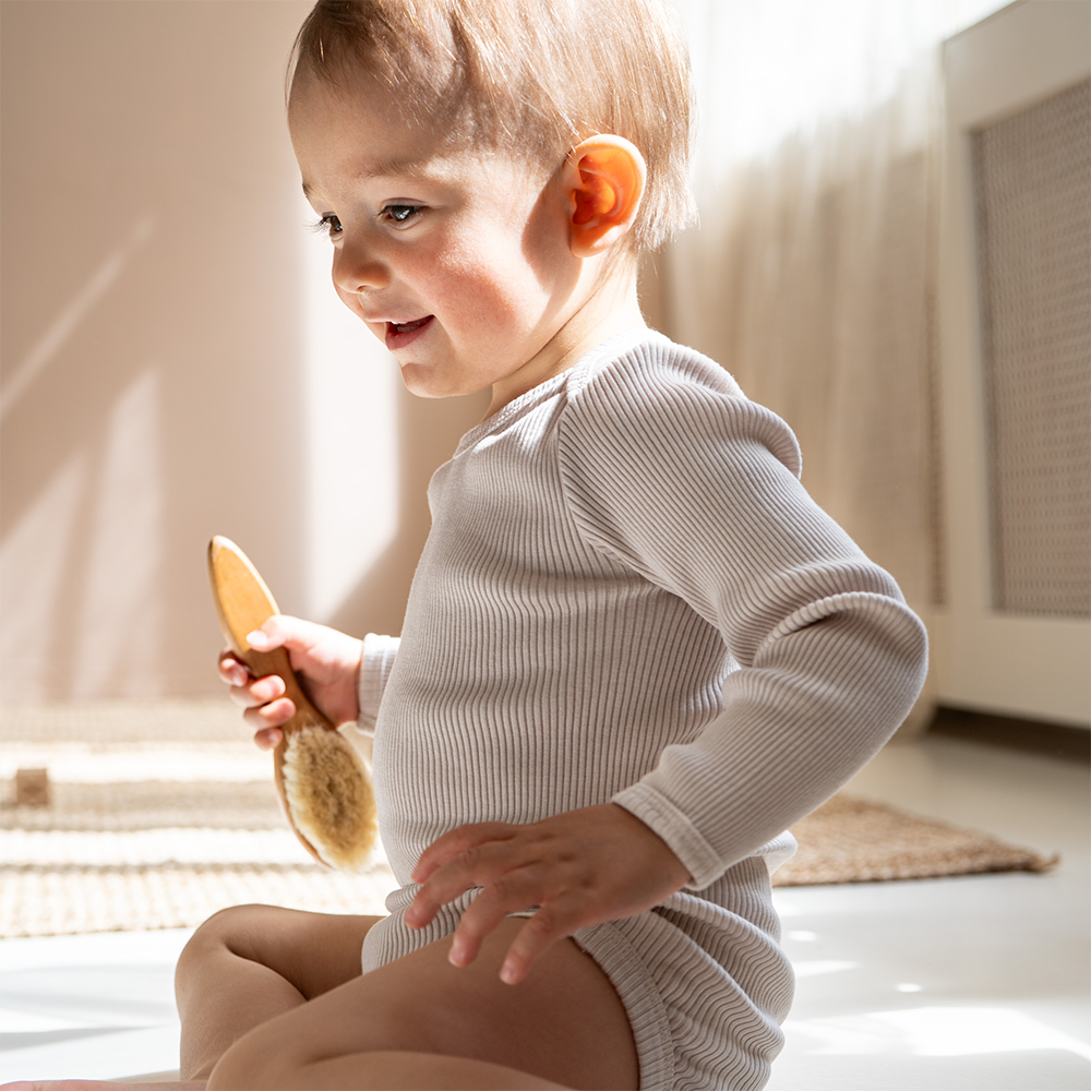 Minimalisma  Body Langarm aus Seide/Baumwolle 'Bono' Ecru