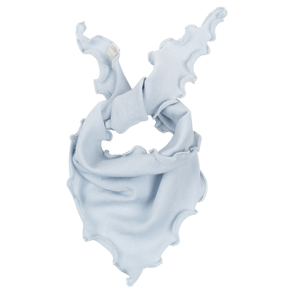 Minimalisma Bandana-Lätzchen aus Merinowolle 'Abib' Frost Blue