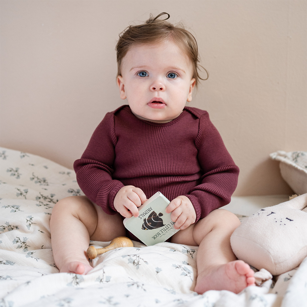 Minimalisma  Body Langarm aus Merinowolle 'Alaska' Bordeaux