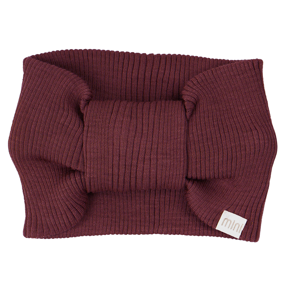 Minimalisma Stirnband aus Merinowolle 'Alba' Bordeaux
