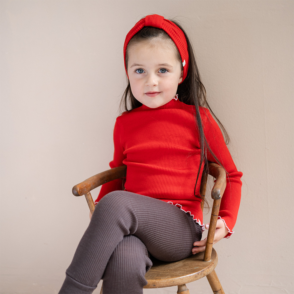 Minimalisma Stirnband aus Merinowolle 'Alba' Red
