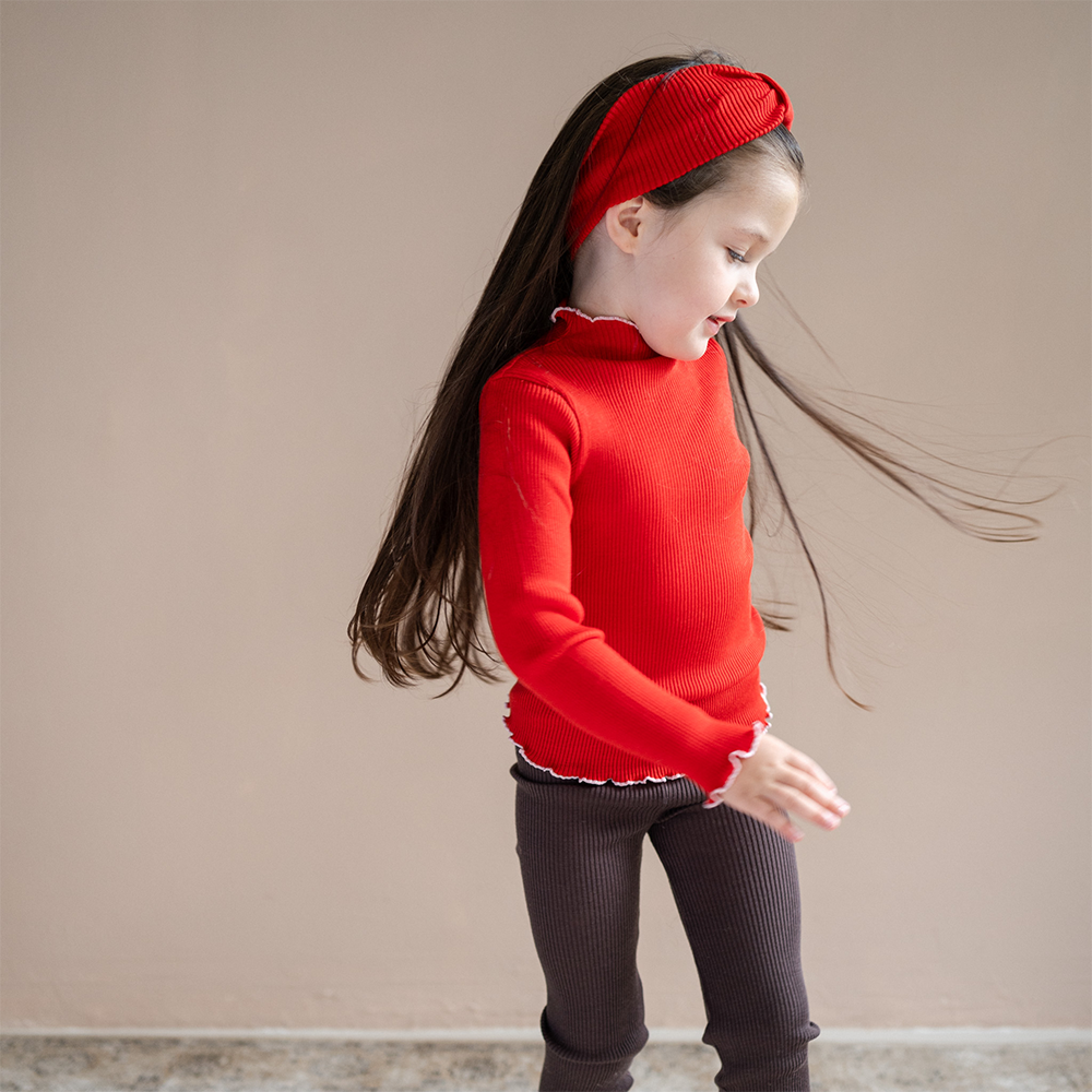 Minimalisma Stirnband aus Merinowolle 'Alba' Red