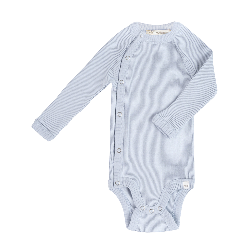 Minimalisma  Wickelbody Langarm aus Seide/Baumwolle 'Bibi' Clearwater