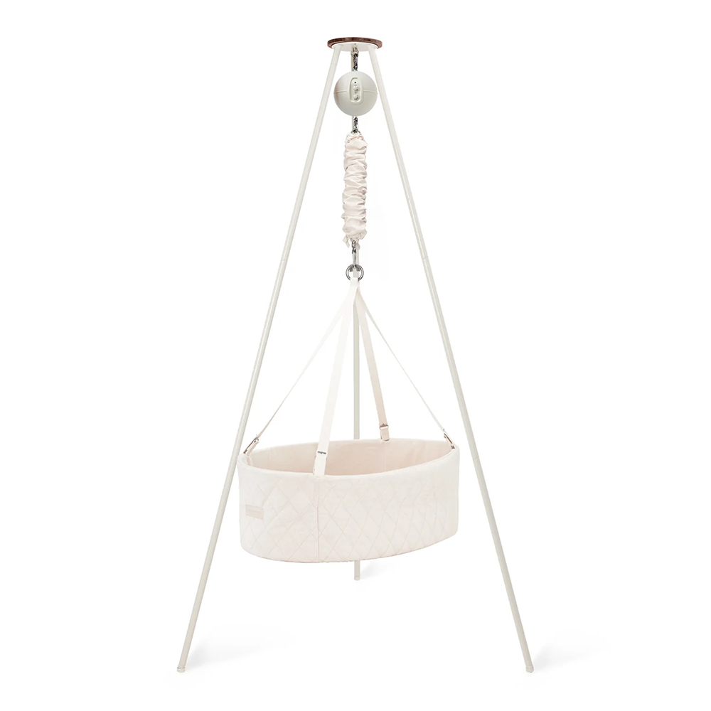 Moonboon  Classic Bundle Connect ovale Wiege Weiss/Nature