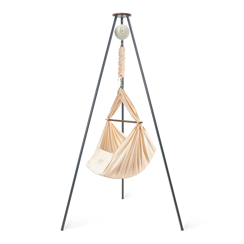 Moonboon Classic Bundle Connect Federwiege Dunkelgrau/Rose Cloud