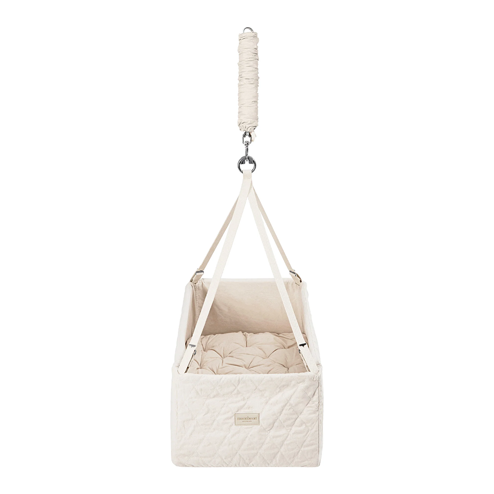 Moonboon  Classic Bundle Connect eckige Wiege Weiss/Nature