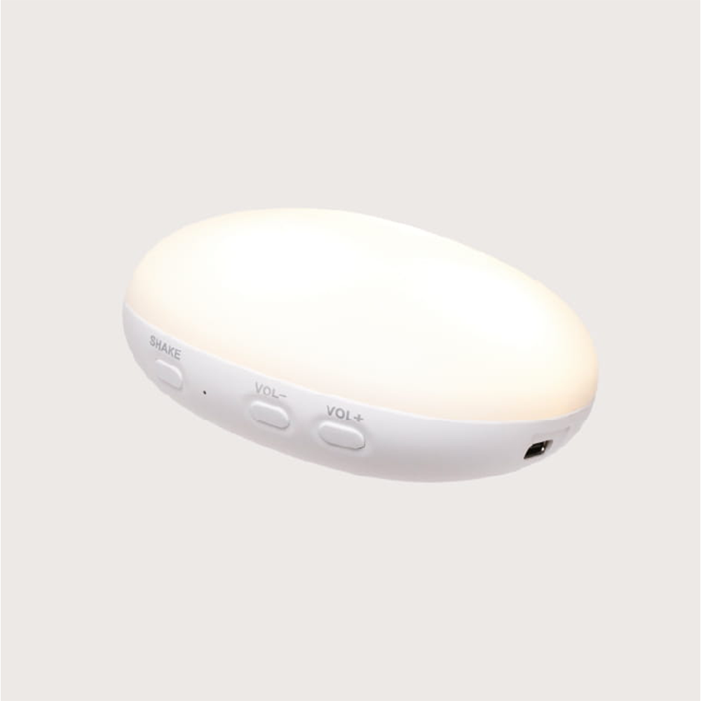 Moonie Kuscheltier Hase mit Licht &#39;Organic Humming Bunny&#39; Polar